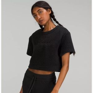 Textured Fleece Embroidered Logo T-Shirt